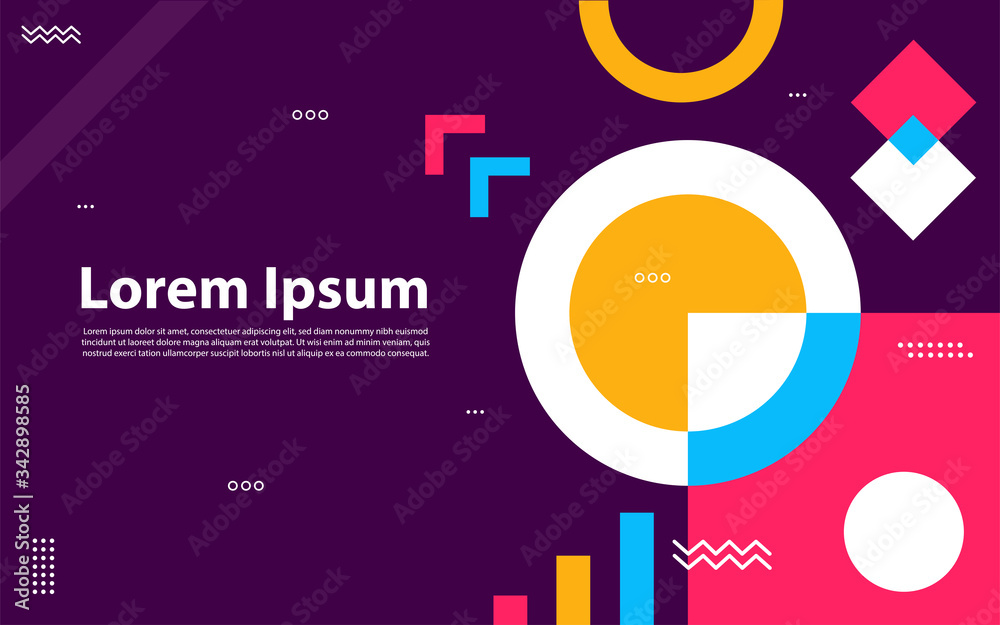 Fototapeta premium Modern geometric abstract background covers set. minimal covers design. Colorful geometric background.