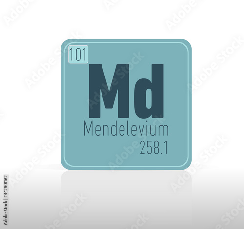 Mendelevium periodic table single element.