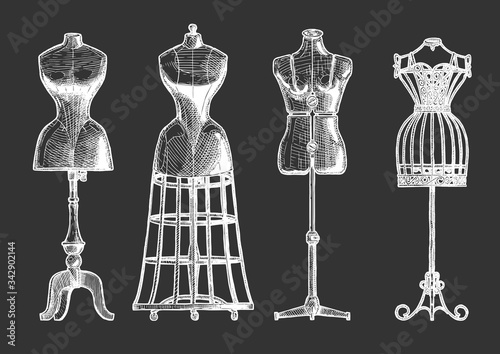 Set of dress form