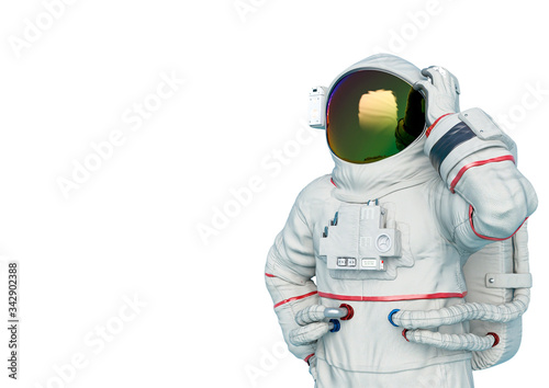 Carta da parati astronaut is thinking about with copy space