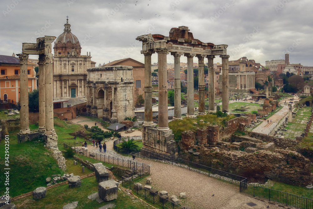 Panoramica del Foro imperial de Roma