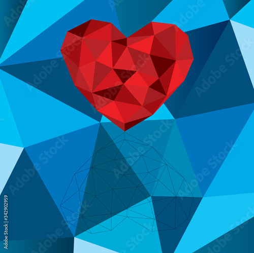 Diamond shape heart