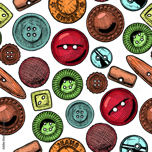 Pattern with clothes buttons