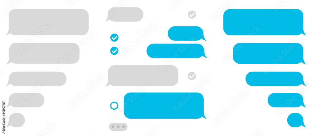 Set message icons, dialogue. Social network chatting window – vector - obrazy, fototapety, plakaty 