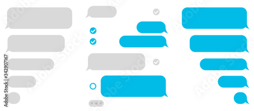 Set message icons, dialogue. Social network chatting window – vector photo