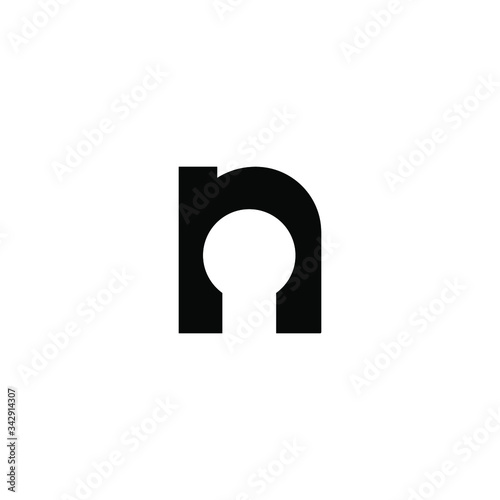 n letter key vector logo