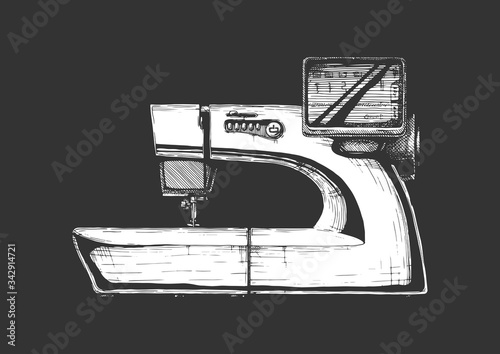 illustration of sewing machine