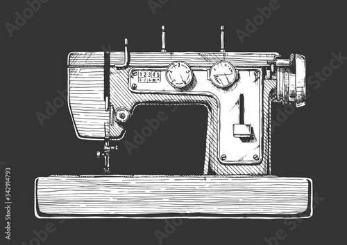 illustration of sewing machine