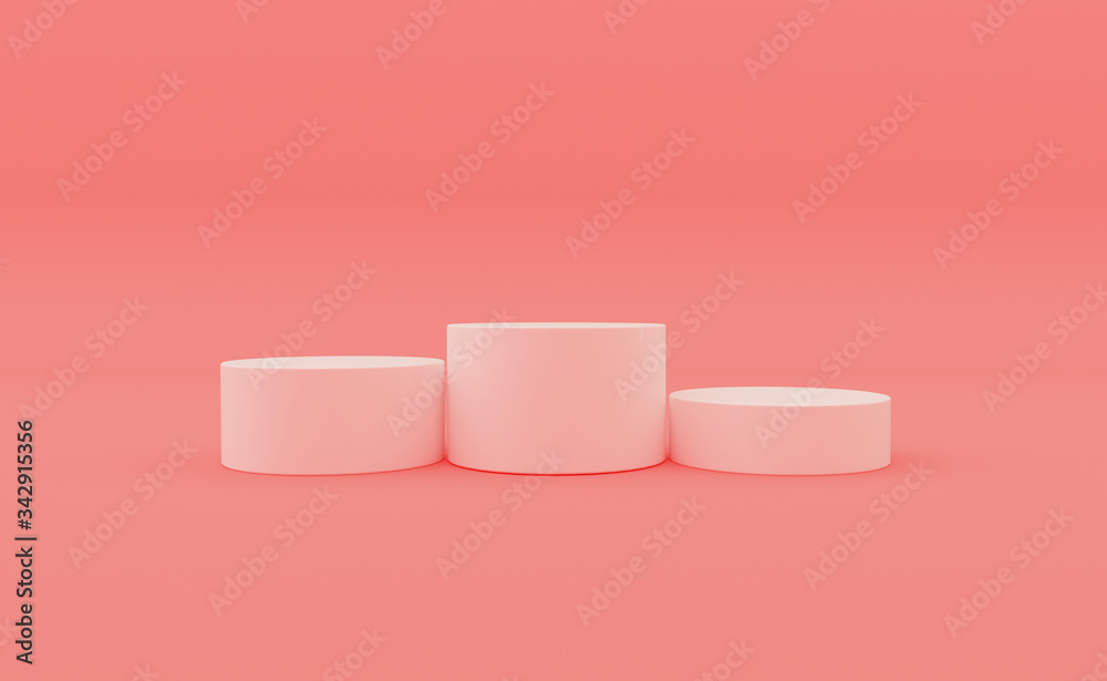 PInk Background 3d Scene Winner Top Podium PInk Background 3d Scene Winner Top Podium