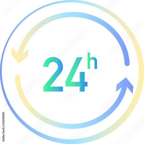 24 hour service icon