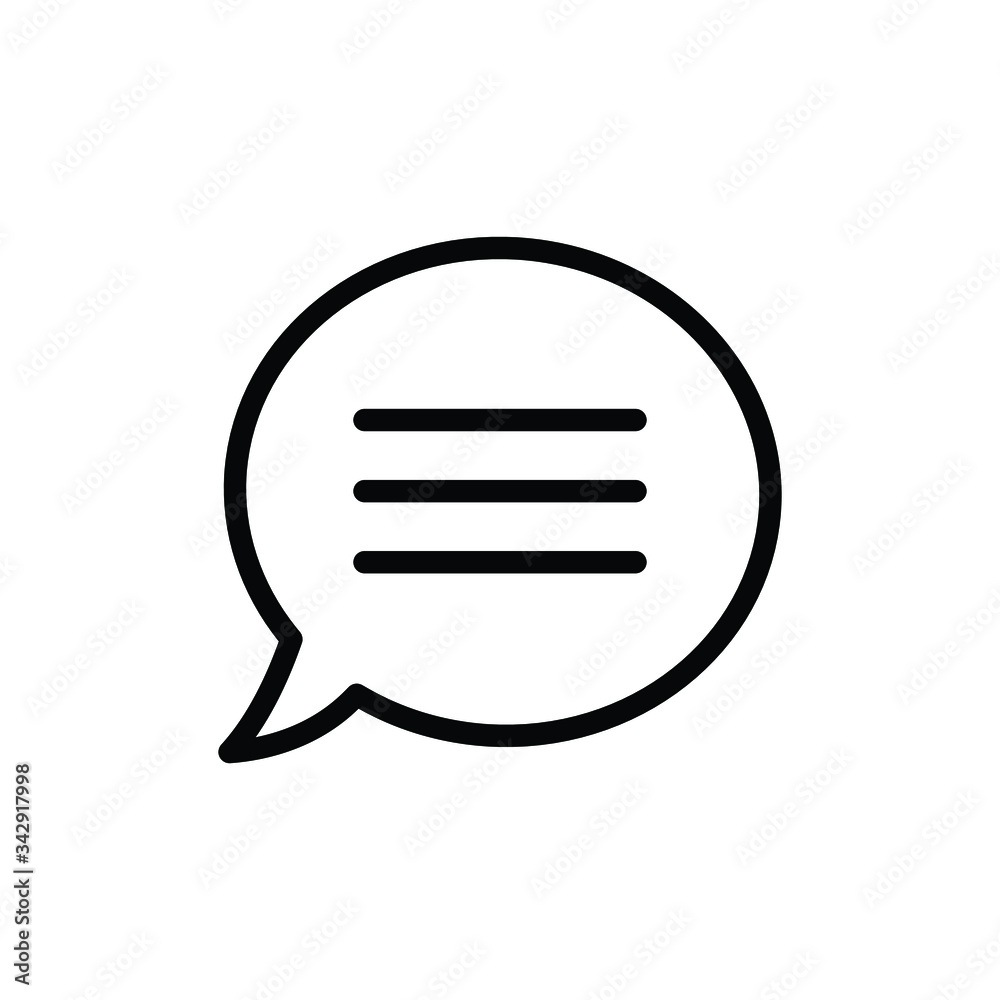 Message Icon. Mobile phone chat sign, line style Message Icon. Mobile phone chat sign, line style