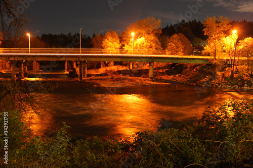 Photography Night on the Interstate Bridge over Clackamas River, Gladstone, Oregon