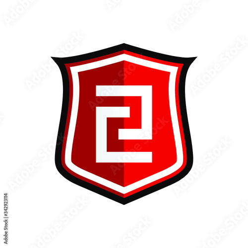 Initial Letter Z with Shield Logo Design