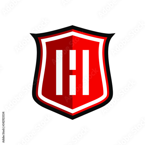 Initial Letter H with Shield Logo Design