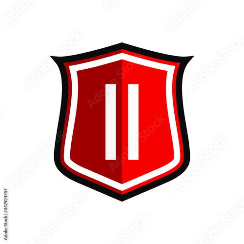 Initial Letter I with Shield Logo Design