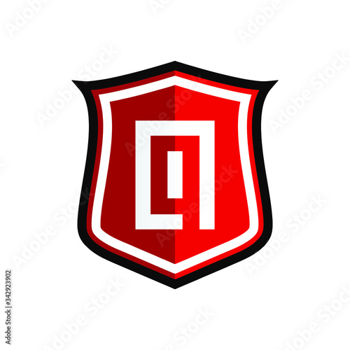 Initial Letter Q with Shield Logo Design