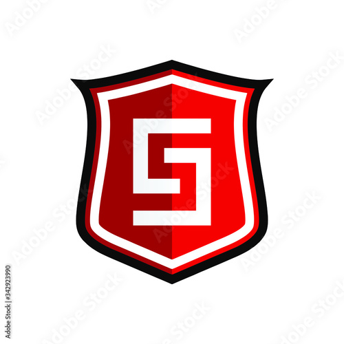 Initial Letter S with Shield Logo Design