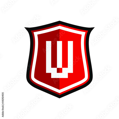 Initial Letter V with Shield Logo Design