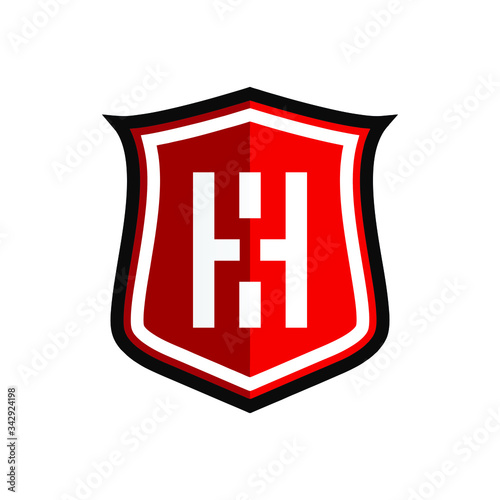 Initial Letter H with Shield Logo Design