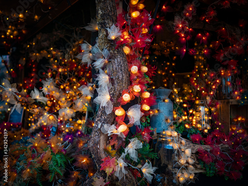 grupo de luces navideñas multicolor