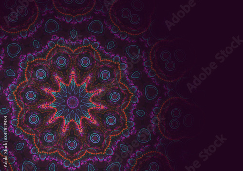 Oriental mandala design, floral abstract