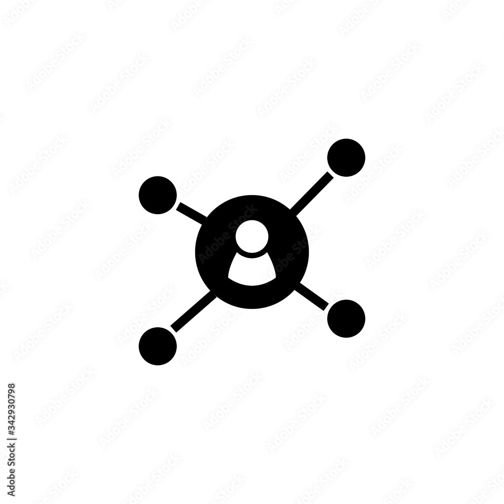 Network vector icon design, Social media sign in black flat design on white background Network vector icon design, Social media sign in black flat design on white background