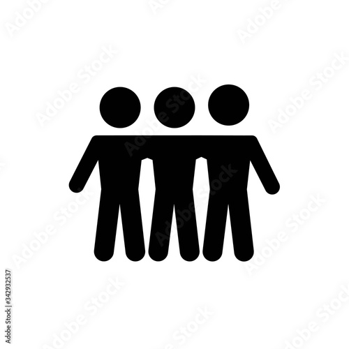 Group of people or group of users / friends flat icon for apps and websites