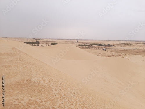 Sand dunes in desert on Algeria