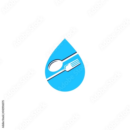 water food logo icon vector