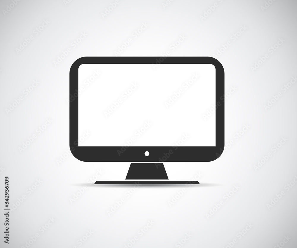 Computer icon, Personal computer in flat style, Desktop computer, IT logo Computer icon, Personal computer in flat style, Desktop computer, IT logo
