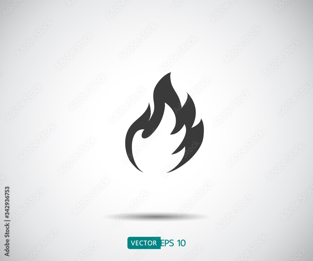 Obraz premium Fire Icon, logo Vector illustration