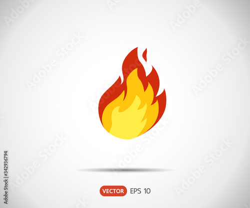 Fire Icon, logo Vector illustration