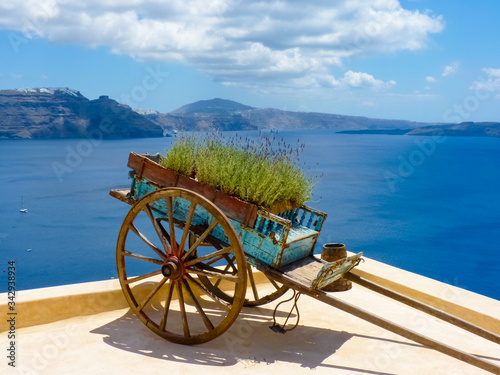 Amazing Santorini island summer view, Cyclades, Greece