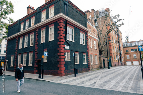 London, UK - November 09, 2020: view on the London street life and architecture near Buckingham Palace