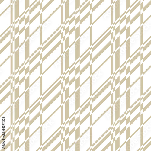 Wallpaper Mural Golden vector seamless pattern with cross lines, stripes, grid, lattice, mesh, net. Simple gold and white texture. Stylish abstract luxury background. Repeat design for fabric, wallpaper, wrapping Torontodigital.ca