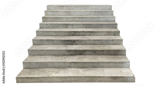 Fotografija wide concrete staircase. isolated on white background