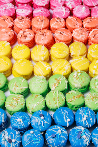 Home baked Rainbow Macarons. Home baking projects for lockdown 