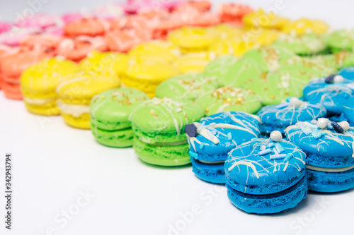 Home baked Rainbow Macarons. Home baking projects for lockdown 