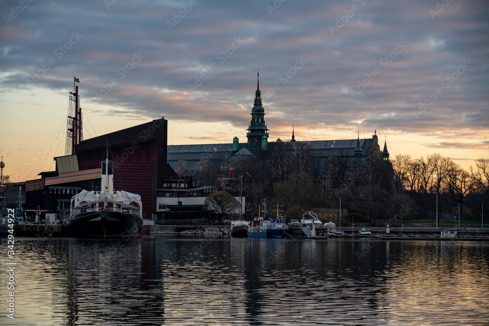 sunset in stockholm
