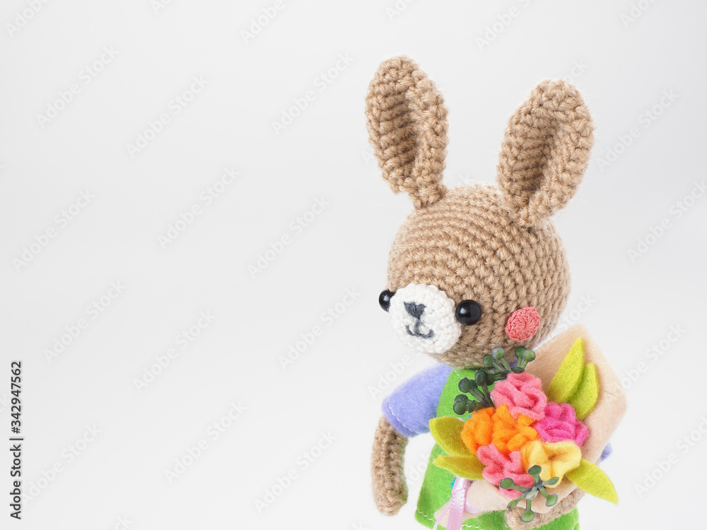 Obraz premium かわいい動物のあみぐるみ