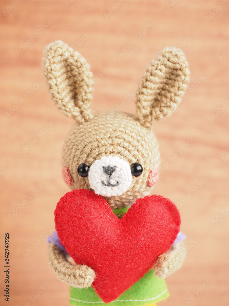 Obraz premium かわいい動物のあみぐるみ