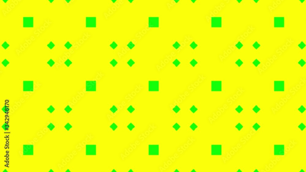 kaleidoscope yellow abstract motion graphics background.kaleidoscope with yellow and green colors, motion yellow shapes on green background, loop kaleidoscope yellow abstract motion graphics background.kaleidoscope with yellow and green colors, motion yellow shapes on green background, loop