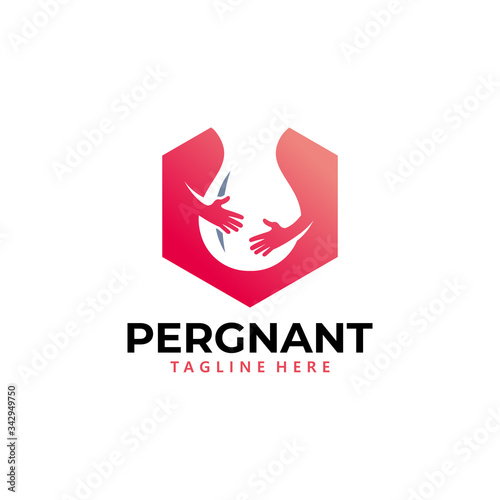 pregnant logo icon vector isolated