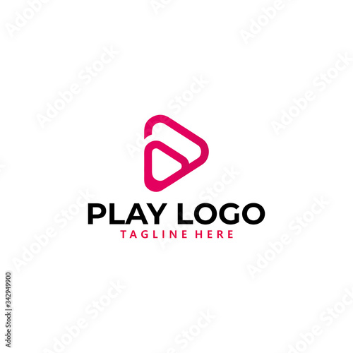 play logo icon vector isolated