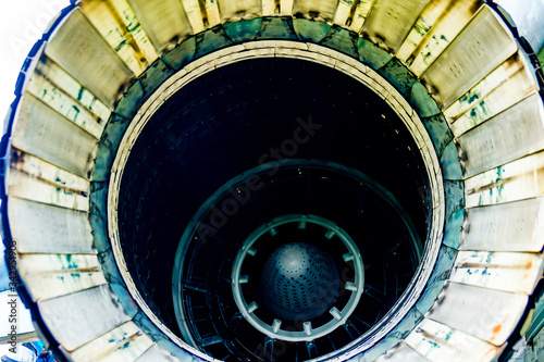 jet engine, rear view from the inside