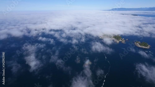 Fog Over the Broken Group Barkley Sound West Coast Vancouver Island BC photo