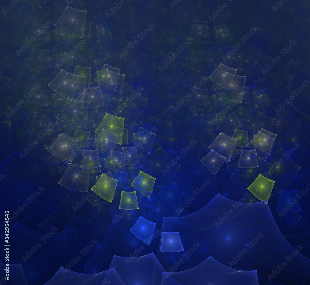 Abstract fractal pattern on black background Abstract fractal pattern on black background