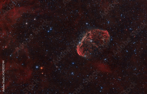 Nebulosa Crescent nella costellazione del Cigno