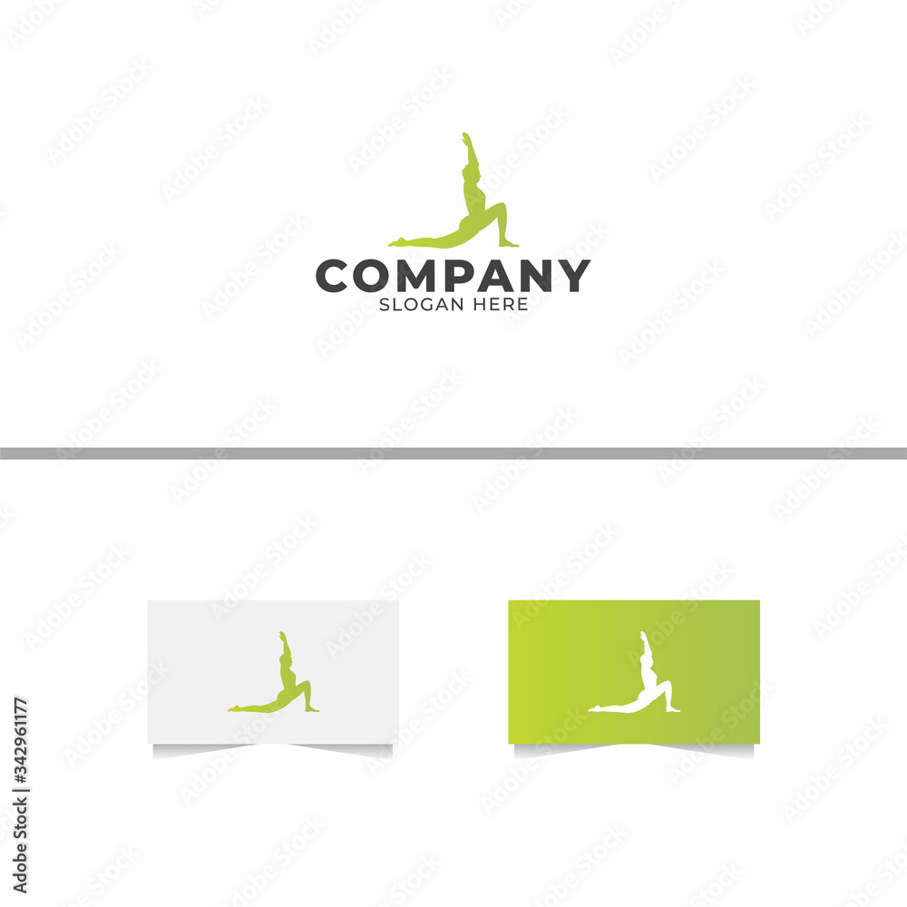 Woman Yoga Logo Design Template Woman Yoga Logo Design Template