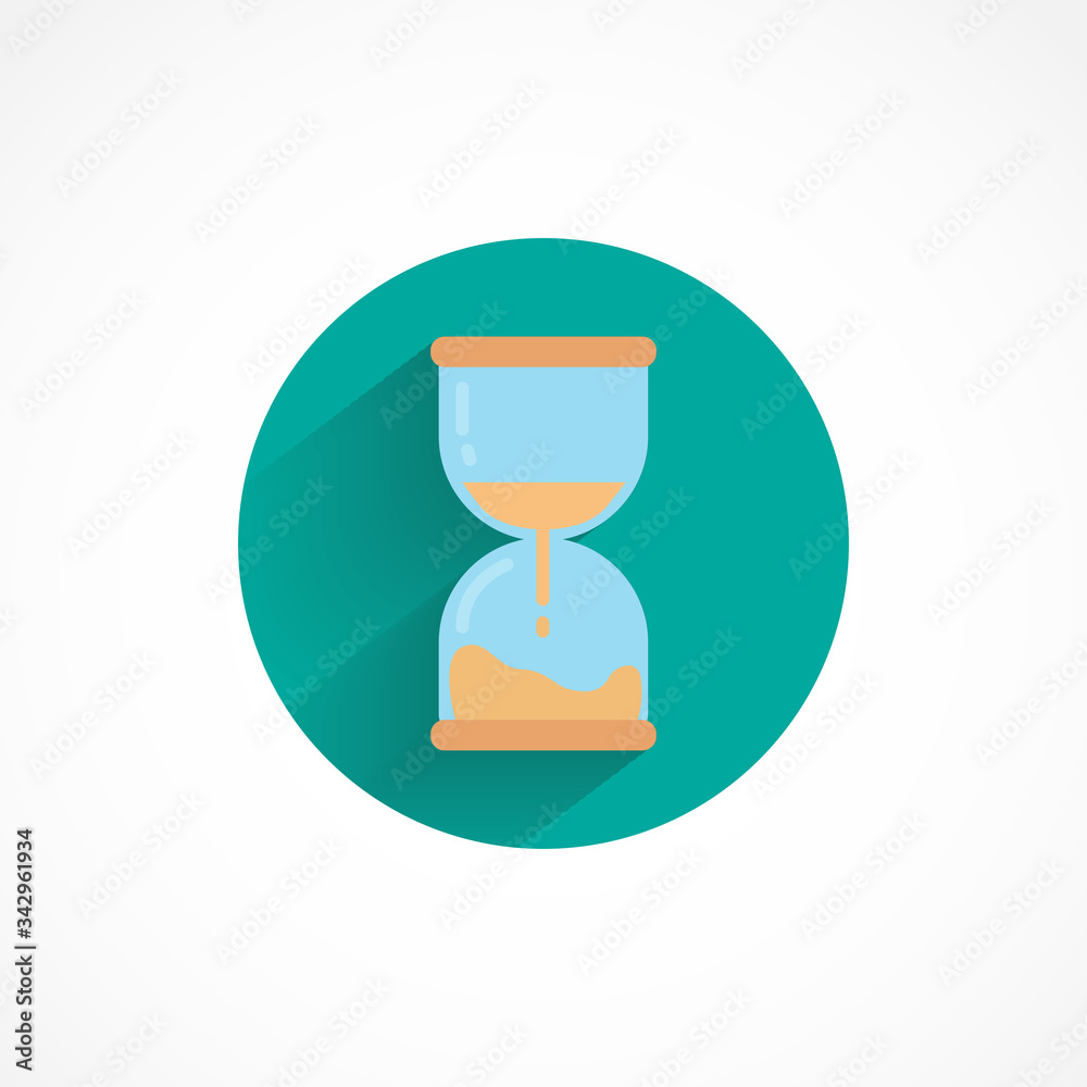 hourglass colorful flat icon with shadow. time flat icon hourglass colorful flat icon with shadow. time flat icon